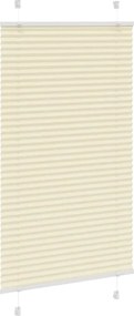 vidaXL Πλισέ περσίδα Κρέμα 80x150 cm Πλάτος υφάσματος 79,4 cm