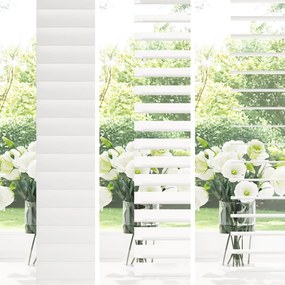 vidaXL Βενετσιάνικη Σκίαση Λευκό 160 x 160 cm 35 mm