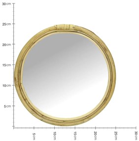 Καθρέπτης Φυσικό Μπαμπού 25x1.5x25cm
