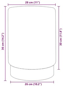 vidaXL Σκαμπό Σκούρο Πράσινο / Χρυσό Βελούδινο 28 x 36 cm