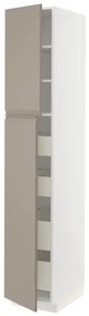 METOD/MAXIMERA ψηλό ντουλάπι με 2 πόρτες/4 συρτάρια, 40x60x220 cm 494.919.64