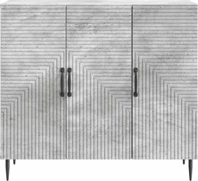 vidaXL Πλαϊνό γραφείο Γκρι Σκυροδέματος 89 x 34,5 x 80 εκ