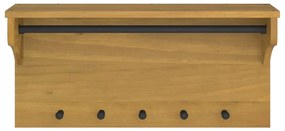 vidaXL Επίτοιχη κρεμάστρα παλτών SANDNES 87x30x42 εκ. Πεύκο μασίφ ξύλο