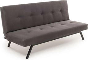 Τριθέσιος Καναπές Κρεβάτι Γκρι NILUNE 64x180x78