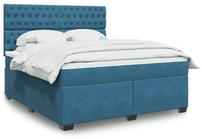 ΚΡΕΒΑΤΙ BOXSPRING ΜΕ ΣΤΡΩΜΑ ΜΠΛΕ 180X200 ΕΚ. ΒΕΛΟΥΔΙΝΟ 3293288