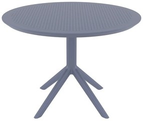 SKY DARK GREY Φ105X74εκ. ΤΡΑΠΕΖΙ ΠΟΛ/ΝΙΟΥ