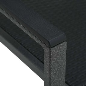 vidaXL Σετ Τραπεζαρίας Κήπου 7 Τεμαχίων Μαύρο