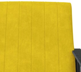 vidaXL Πολυθρόνα Κίτρινο 59 x 75 x 78 εκ Βελούδο
