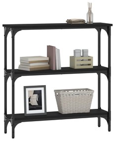 vidaXL Τραπέζι Κονσόλα Μαύρο 75 x 22,5 x 75 εκ. από Επεξεργ. Ξύλο