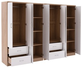 ΝΤΟΥΛΑΠΑ 8ΦΥΛΛΗ BRIANA HM21237.02 ΜΕΛΑΜΙΝΗ SONAMA &amp; ΛΕΥΚΟ 241x42,5Χ180,5Υεκ.