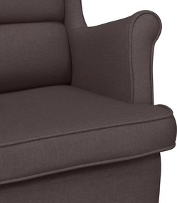 vidaXL πολυθρόνα σκούρο καφέ 74x84x100 cm ύφασμα