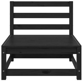 vidaXL Καναπέδες Κήπου Μεσαίοι 2 τεμ. Ξύλο Πεύκου με Ανθρακί Μαξιλάρια