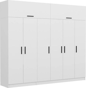 Εξαφυλλη Ντουλαπα Λευκο KALEO 52x270x255