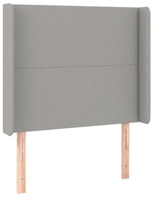 vidaXL Κρεβάτι Boxspring με Στρώμα &amp; LED Αν.Γκρι 80x200 εκ. Υφασμάτινο