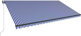 vidaXL Ηλεκτρική τέντα με LED και αισθητήρα 6 x 3 m