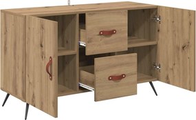 vidaXL Πλαϊνό γραφείο Artisan Oak 100 x 36 x 60 εκ. Επεξεργασμένο ξύλο