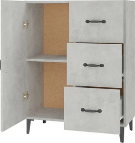 vidaXL Ντουλάπι Γκρι Σκυροδέματος 69,5x34x90 εκ. Επεξεργασμένο Ξύλο