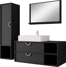 Σετ μπάνιου Lazienka 14-Μαύρο