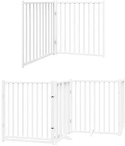 vidaXL Διαχωριστικό Σκύλων/Πόρτα Πτυσσόμενο 12 Πάνελ 960εκ Ξύλο Λεύκας