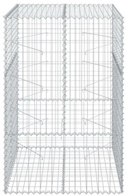 Συρματοκιβώτιο με Κάλυμμα 100x100x150εκ από Γαλβανισμένο Χάλυβα - Ασήμι