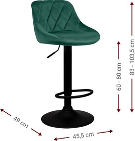 Σκαμπό μπαρ Velluto-Sapio milo