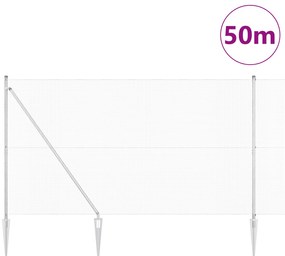 vidaXL Φράχτης με Συρματόπλεγμα  με 13 Στηλές 1.5x50 μ Γαλβανισμένος Χάλυβας