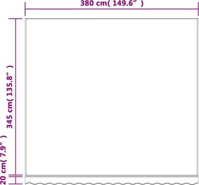 vidaXL Ανταλλακτικό Ύφασμα Τέντας Πολύχρωμο 380x345 εκ. Πολυεστέρας