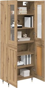vidaXL Highboard 2 pcs Artisan Oak Επεξεργασμένο ξύλο