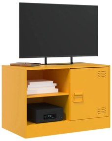vidaXL Έπιπλο Τηλεόρασης Μουσταρδί Κίτρινο 67x39x44 εκ. από Ατσάλι