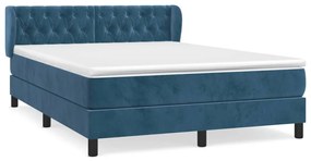 ΚΡΕΒΑΤΙ BOXSPRING ΜΕ ΣΤΡΩΜΑ ΣΚΟΥΡΟ ΜΠΛΕ 140X190 ΕΚ. ΒΕΛΟΥΔΙΝΟ 3127671