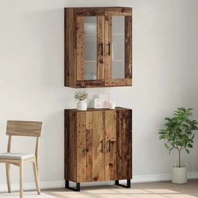 vidaXL Highboard 2 pcs Παλαιό ξύλο Επεξεργασμένο ξύλο