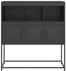 vidaXL Ντουλάπι Μαύρο 100,5x39x107 εκ. από Χάλυβα Ψυχρής Έλασης