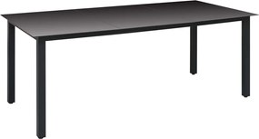 vidaXL Σετ Τραπεζαρίας Κήπου 9 Τεμαχίων Μαύρο