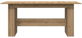 vidaXL Τραπεζαρία Artisan Oak 180x90x76 cm Ξύλινη κατασκευή