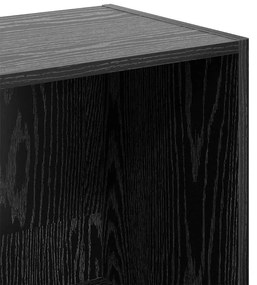 vidaXL Βιβλιοθήκη Μαύρη δρυς 40 x 30 x 114 εκ. Επεξεργασμένο ξύλο