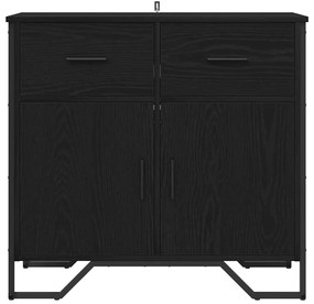 vidaXL Πλαϊνό γραφείο με συρτάρι Μαύρη δρυς 79.5 x 35.5 x 74.5 εκ
