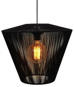 Ceiling Single Light Cord Fylliana Black 40x32 cm 40x40x100 εκ.