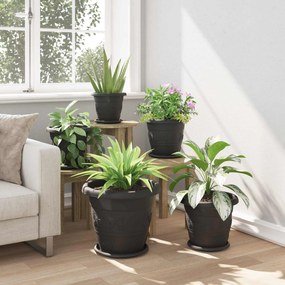 vidaXL Γλάστρες φυτών 6 pcs Μαύρο Ø 39 x 32 εκ Πλαστικό