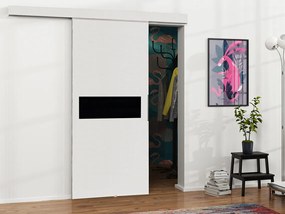 Συρόμενες πόρτες Dover 134, 27 kg, Μαύρο, Άσπρο, Πλαστικοποιημένη μοριοσανίδα, Αλουμίνιο | Epipla1.gr
