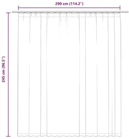 vidaXL Κουρτίνα Συσκότισης με Γάντζους Μπεζ 290 x 245 εκ.