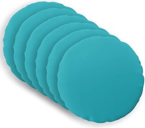 vidaXL Κάλυμμα Μαξιλαριού 6 pcs HEERLEN Τιρκουάζ Ø 50 cm Πολυεστέρας