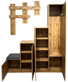 Έπιπλο εισόδου Nenich σε sonoma απόχρωση 150x37x180εκ 150x37x180 εκ.