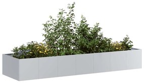 Ζαρντινιέρα 280x80x40 εκ. από Γαλβανισμένο Ατσάλι - Ασήμι