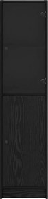 vidaXL Highboard Μαύρη Οξυά 35 x 37 x 142 εκ Επεξεργασμένο ξύλο