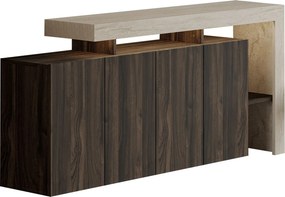 Κονσόλα Τραβερτίνη / Καρυδί CEEFLIL 170x35x80