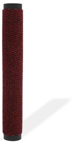 vidaXL Πατάκι Απορροφητικό Σκόνης Ορθογώνιο Κόκκινο 90x150 εκ Θυσανωτό