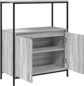 vidaXL Ντουλάπι μπάνιου με ράφια Γκρι Sonoma 76,5x35x95 εκ.