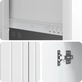 vidaXL Πλαϊνό γραφείο Γυαλιστερό Λευκό 66 x 34,5 x 91,5 εκ