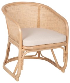 ΠΟΛΥΘΡΟΝΑ ΚΙΚΟ RATTAN ΣΕ ΦΥΣΙΚΟ ΧΡΩΜΑ-ΛΕΥΚΟ ΜΑΞΙΛΑΡΙ 61x71x76Yεκ. 61x71x76 εκ.
