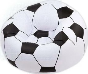 Bestway Up In & Over Soccer Ball Φουσκωτή Πολυθρόνα Λευκή 114εκ.